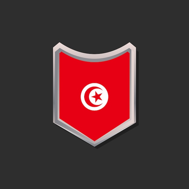 Illustration of Tunisia flag Template