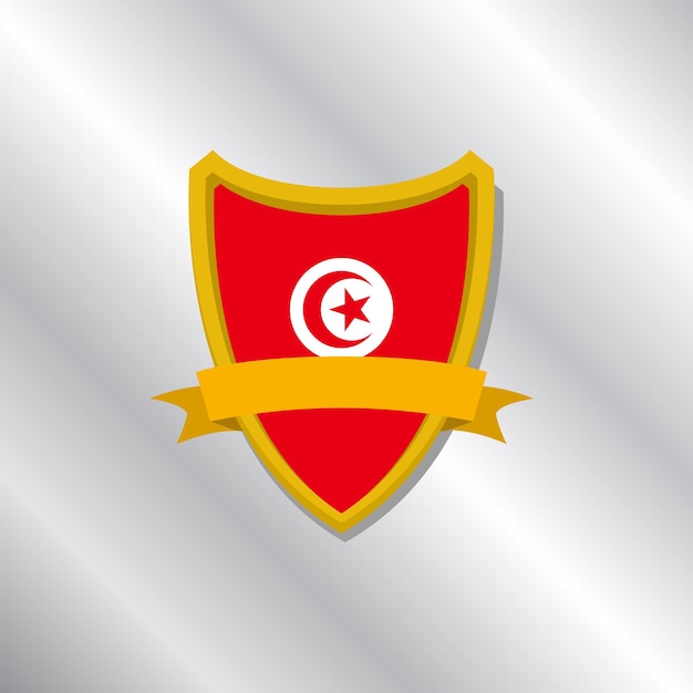 Illustration of Tunisia flag Template