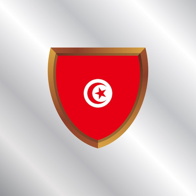 Illustration of Tunisia flag Template