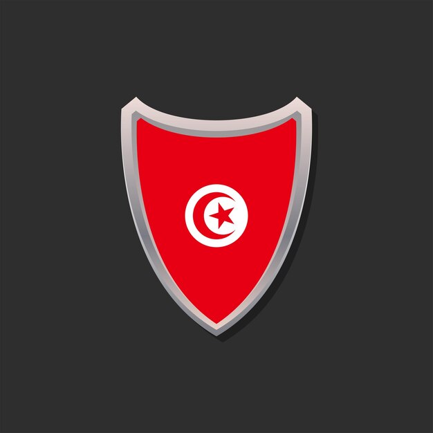 Illustration of Tunisia flag Template