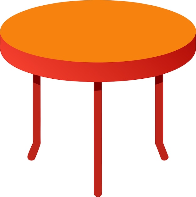 illustration patio table flat art design