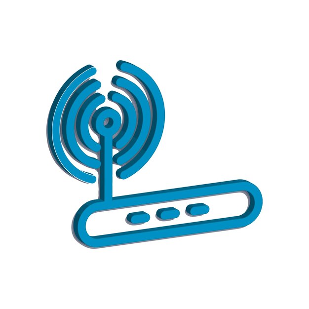 Illustration Vector graphic of router icon template