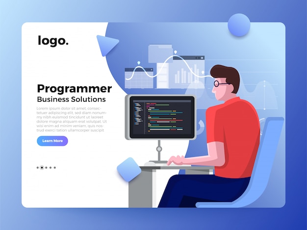 Illustrations Concept Worker landing page