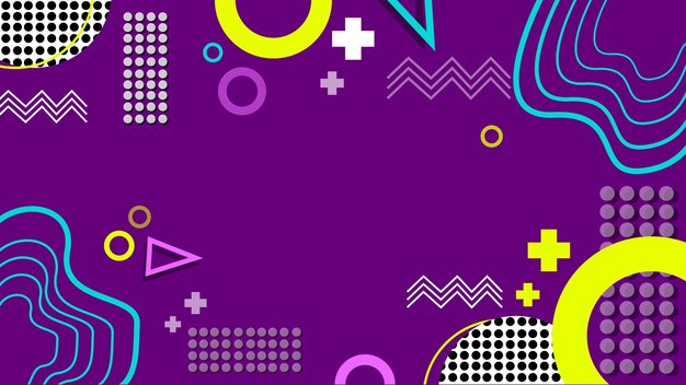 Ilmainen vektori violetti Memphis -tausta