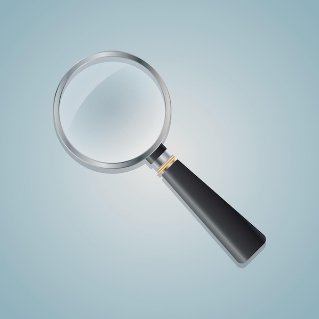 Image Of A Magnifying Glass Isolated On Transparent Background