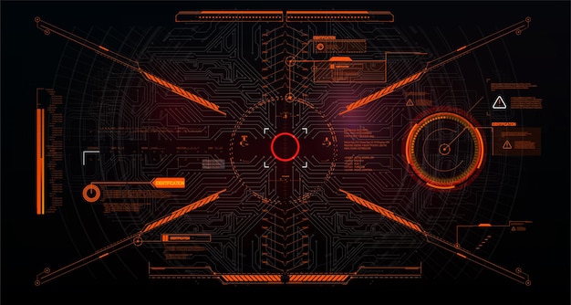 Immerse in the future with this intricate glowing blue HUD interface Perfect for scifi projects