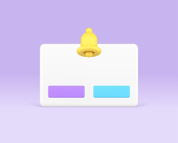 incoming call mobile phone accept decline button ring bell interface realistic 3d icon vector