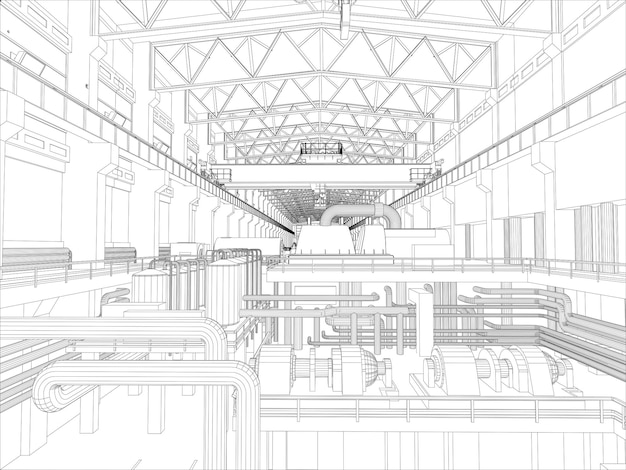 Industrial interior tubes and overhead crane