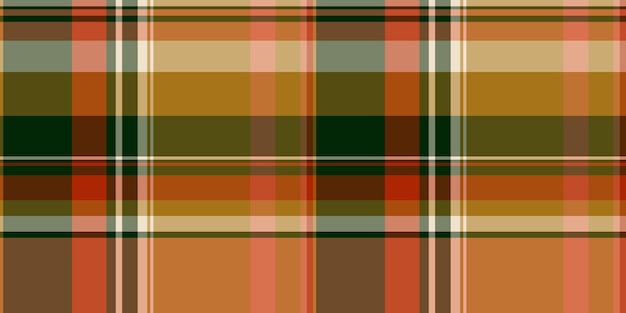 Infant pattern textile check ethnic texture tartan fabric Simple vector background seamless plaid in orange and amber colors