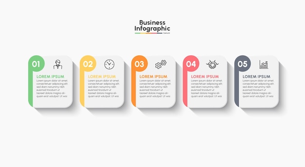 Infografinen liiketoimintadesignin taustamallipohja