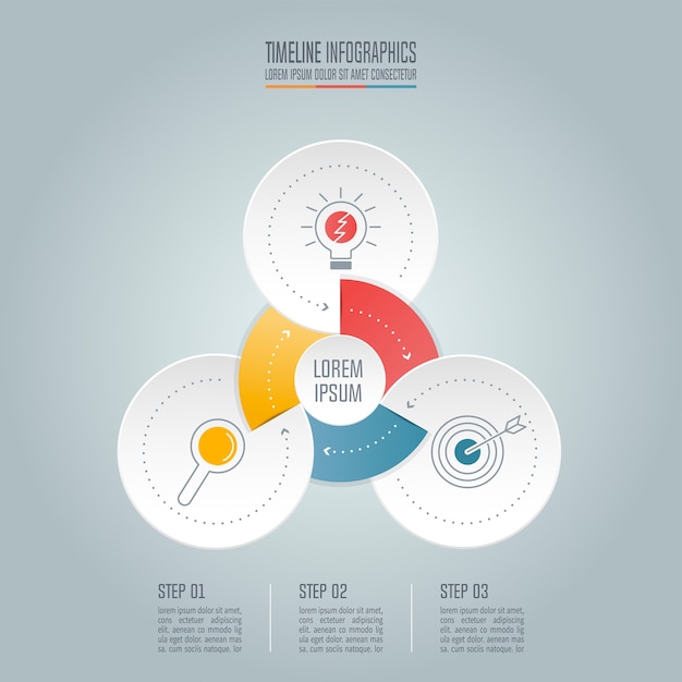 Infographic design business concept with 3 options.