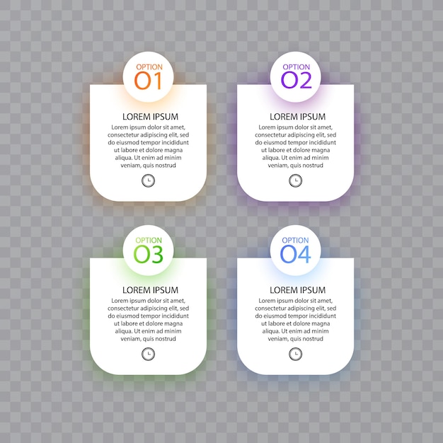 Infographic design business template with icons and 4 options or steps