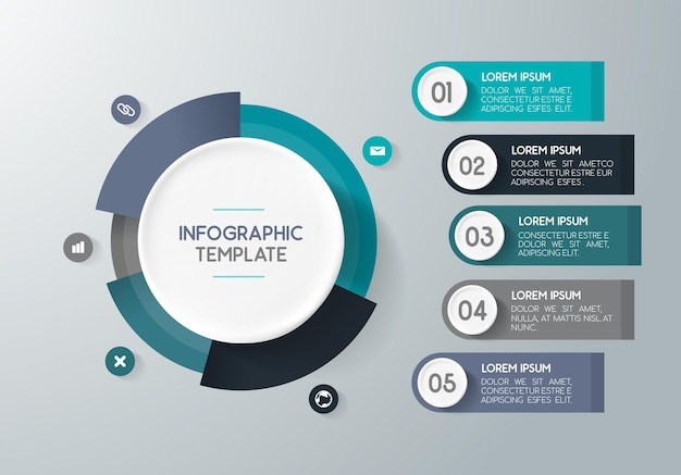 Infographic design for business presentation Labels for company
