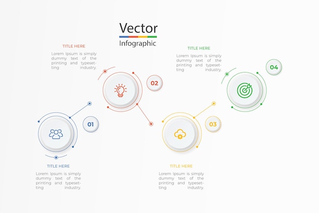 Infographic design template with 4 options or steps