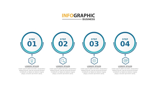 infographic design with 4 options or steps Infographics for business