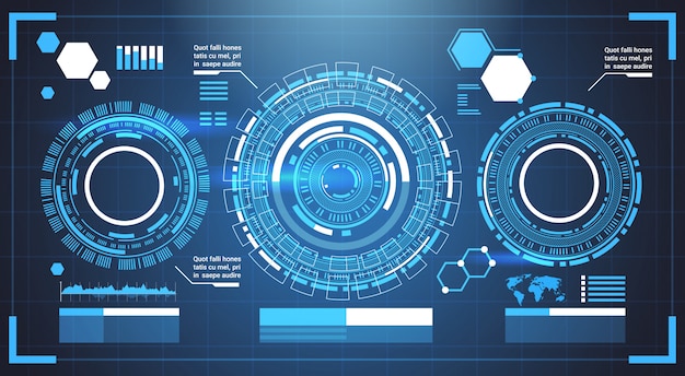 infographic elements futuristic template banner with copy space tech abstract background charts 