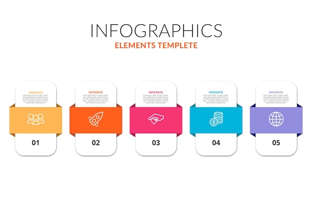 Infographic Elements Template for Business Processes