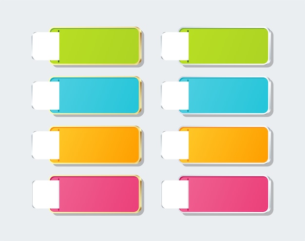 infographic label with 4 choice
