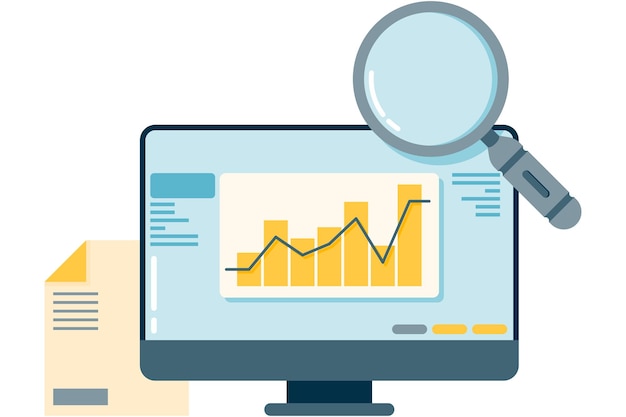 infographic on computer monitor