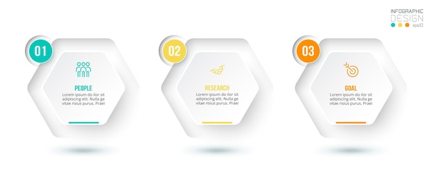 infographic template business concept with step