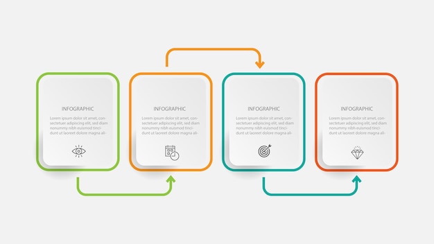 Infographic template vector element