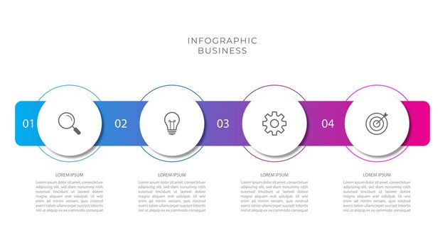 informative circular process infographic chart for business