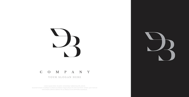 initial db logo design vector