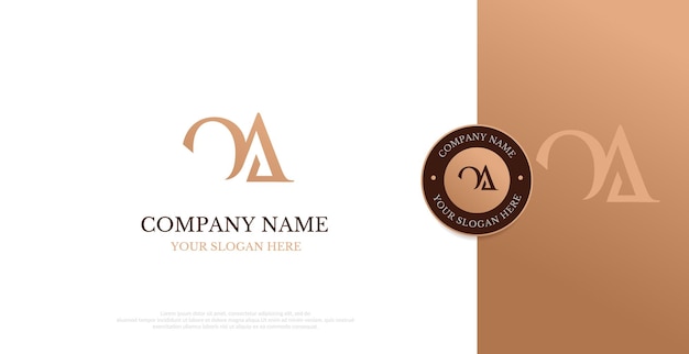 Initial OA Logo Design Vector