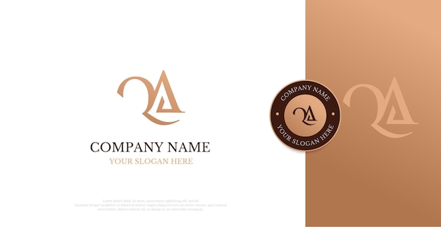 Initial QA Logo Design Vector