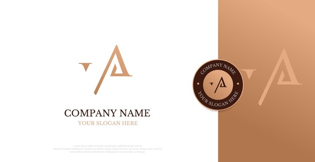 Initial VA Logo Design Vector