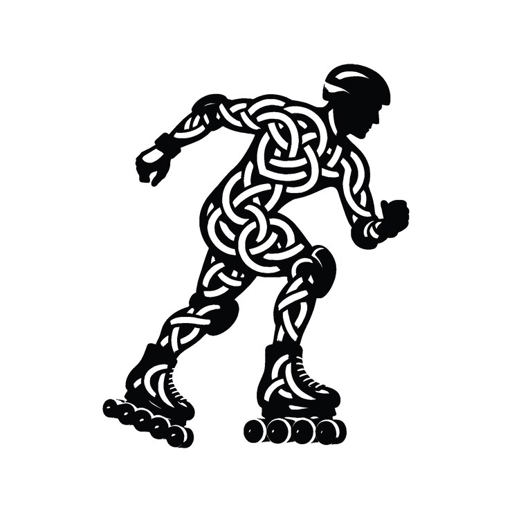Vektori inline skating roller skate