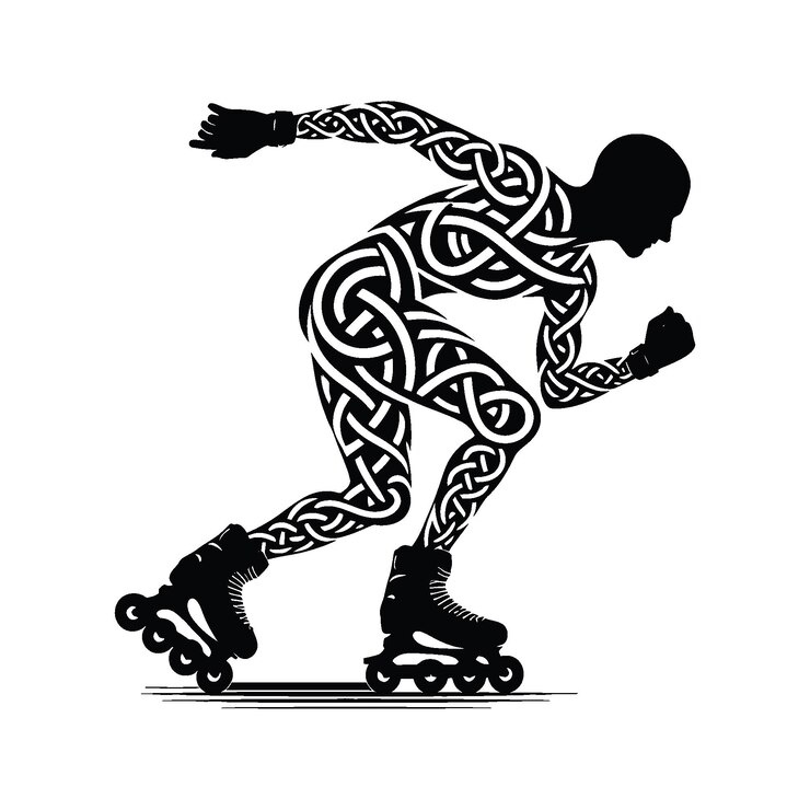 Vektori inline skating roller skate