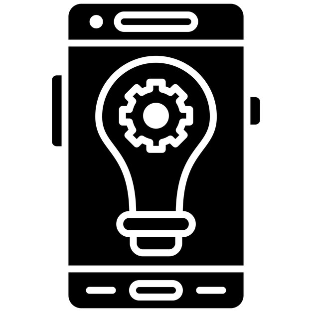 Innovation Glyph Solid Black Illustration