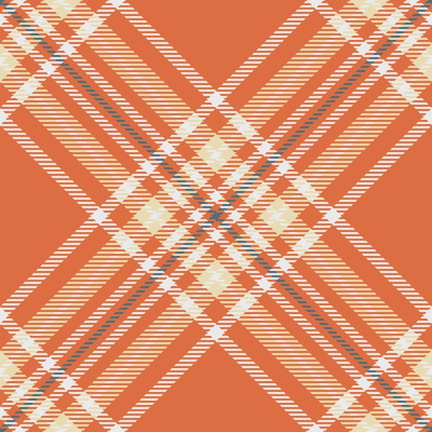 installing tartan fabric seamless autumn texture vector pattern uk background textile check plaid in orange and white colors