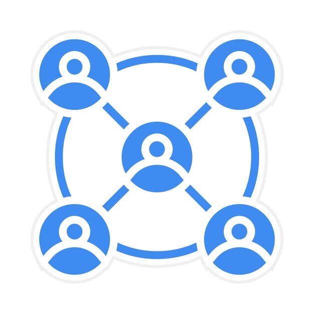 interconnectedness icon vector image can be used for teamwork