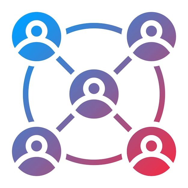 interconnectedness icon vector image can be used for teamwork