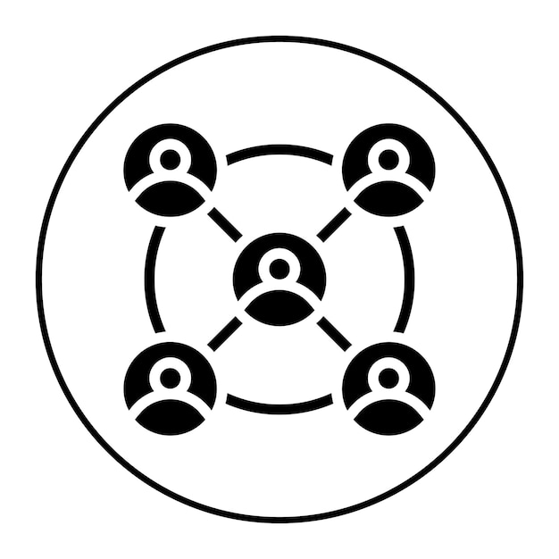 interconnectedness icon vector image can be used for teamwork