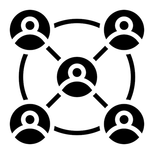 interconnectedness icon vector image can be used for teamwork