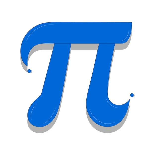 International Pi day mathematical constant blue color Pi sign vector design on white BG