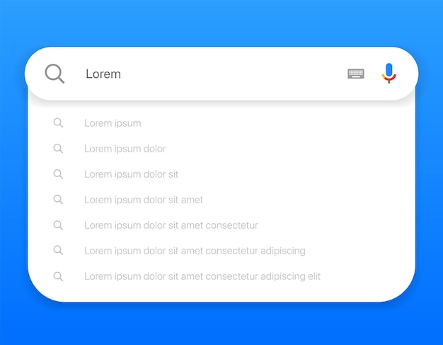 internet browser search engine search bar for ui mobile app search address and navigation bar