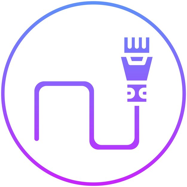 internet cable icon vector icon illustration of networking and data sharing iconset