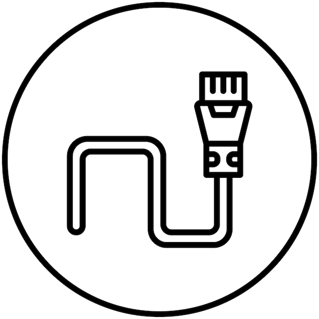 internet cable icon vector icon illustration of networking and data sharing iconset