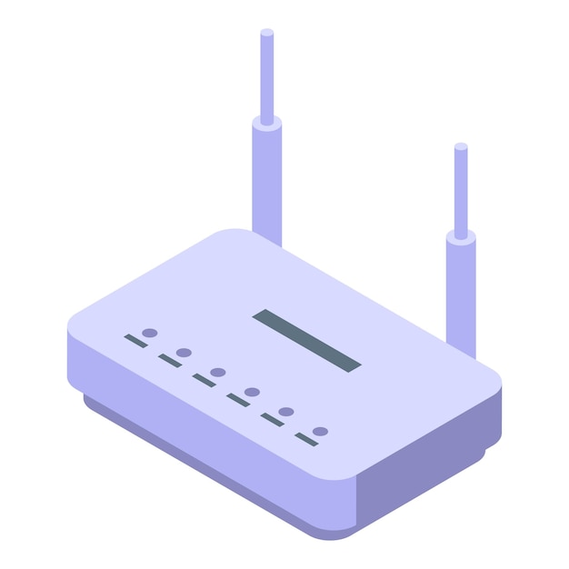 internet modem icon isometric vector wireless device