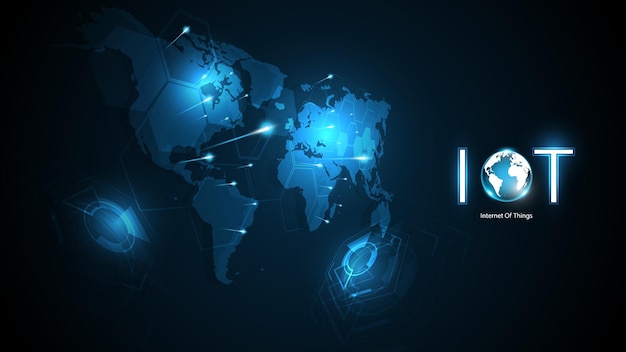 internet of things. iot connectivity concept. network global connecting technology background