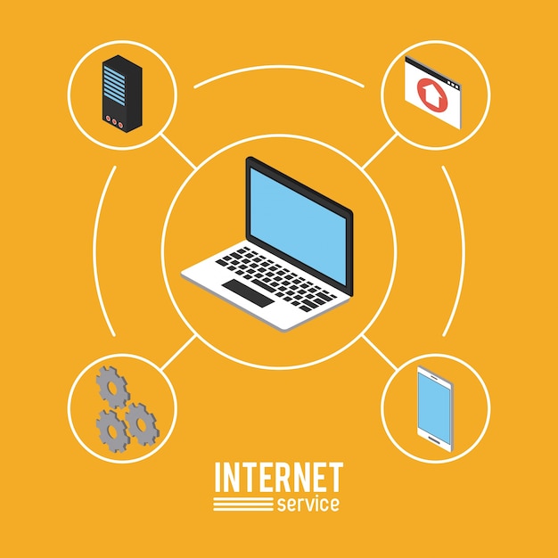 Internet-palvelun infografiikka