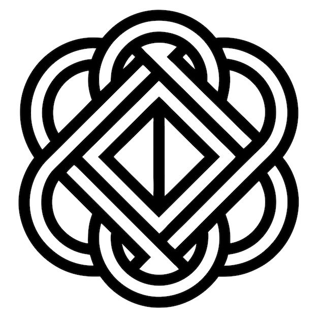 Intertwined Monogram with Geometric Precision Two Letters Vector Design