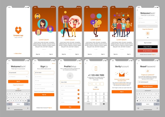 iPhone App Sign up kit Flow