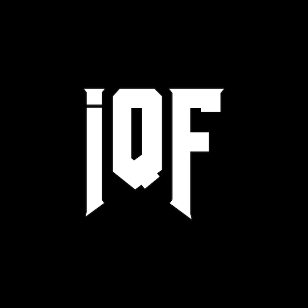 IQF letter logo design for technology company IQF logo design black and white color combination IQF logo IQF vector IQF design IQF icon IQF alphabet IQF typography logo design