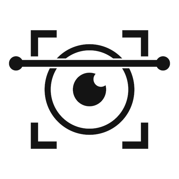 Iris scanning icon Simple illustration of iris scanning vector icon for web design isolated on white background