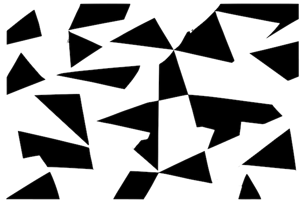 irregular pattern black texture on pure white isolated background for background or texture